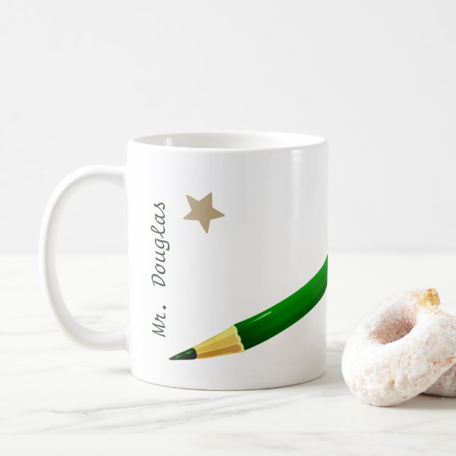 Zurück zu den Lehrern der Schule: Klassischer grün Kaffeetasse (Mit Donut)