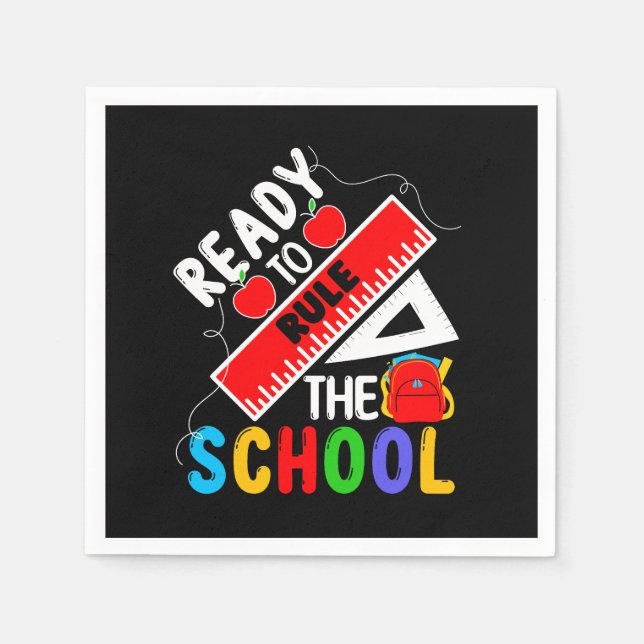zurück zu den Schulkindern zum Shirt-Design Serviette (Vorderseite)