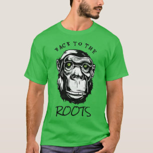 Zurück zu den Wurzeln Evolution Affe Primat T-Shirt