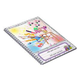 Zurück zu einem KunstNotebook in der Schule Notizblock