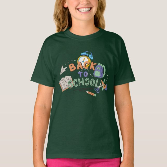Zurück zu School Girl Power Niedlich & Confident D T-Shirt (Vorderseite)