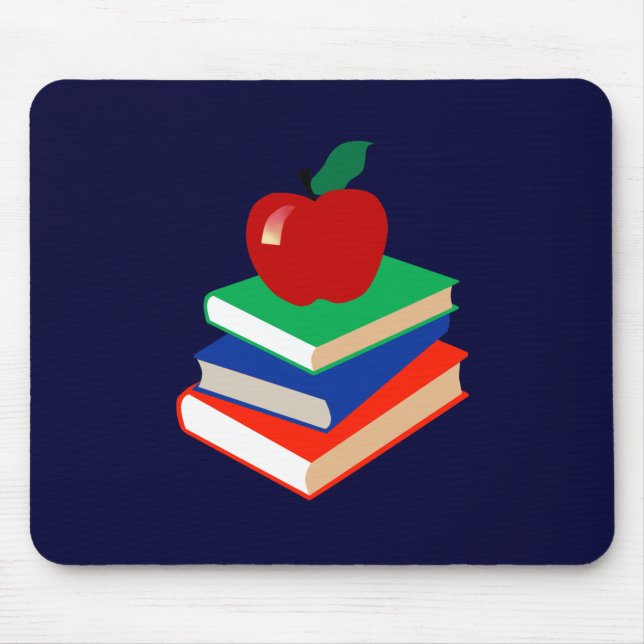 Zurück zu Schule, Büchern und Apple Mousepad (Vorne)