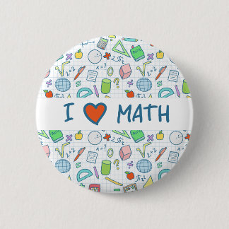 Zurück zu Schule: "Ich Liebemathe" Knopf Button