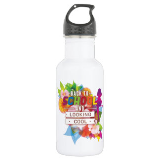 Zurück zu Schule und dem Schauen cool Trinkflasche