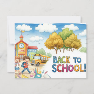 Zurück zu Schulfreunden Postkarte