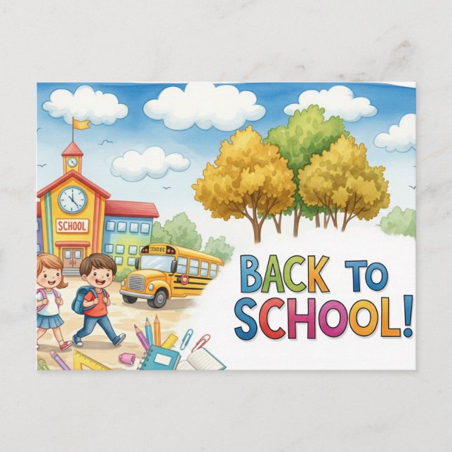 Zurück zu Schulfreunden Postkarte (Vorderseite)