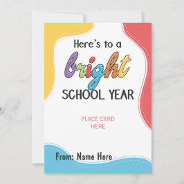 Zurück zu Schuljahrsgeschenkkarte Feiertagskarte