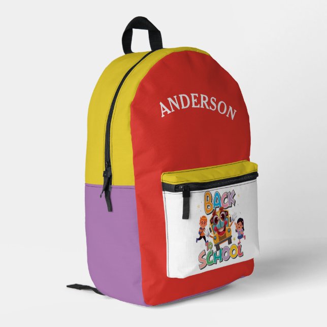 Zurück zu Schulkindern Personalisierter Name Bedruckter Rucksack (Rückseitige Ecke links)