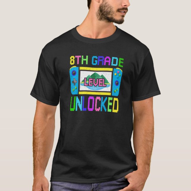 Zurück zu Video-Gamer der achten Klasse T-Shirt (Vorderseite)