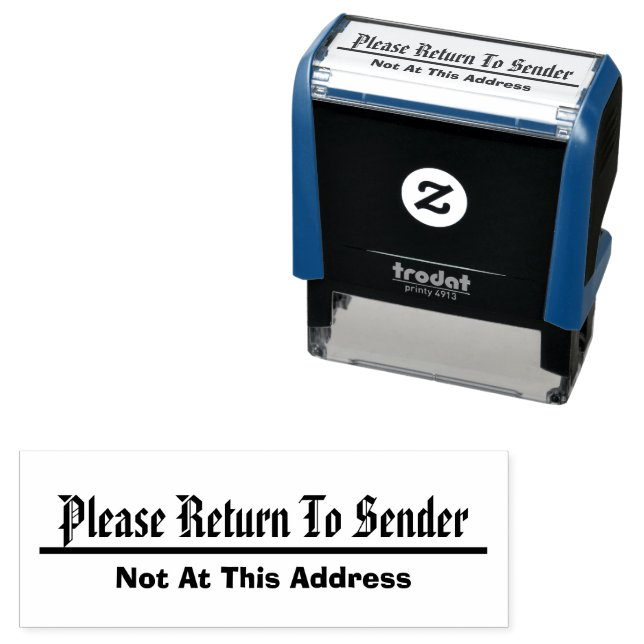 Zurück zum Absender - an dieser Adresse nicht mehr Permastempel (Beispiel)