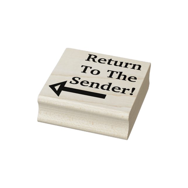 "Zurück zum Absender" + Briefmarke aus Arrow-Kauts Gummistempel (Stempel)