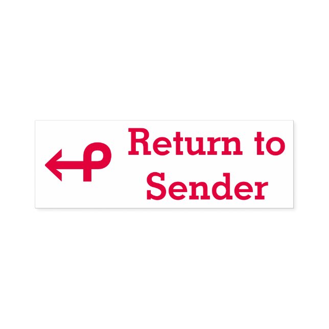 "Zurück zum Absender" + Briefmarke aus Arrow-Kauts Permastempel (Design)