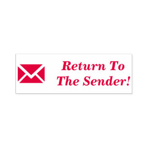 "Zurück zum Absender!" Briefmarke Permastempel