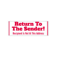 "Zurück zum Absender!" Briefmarke