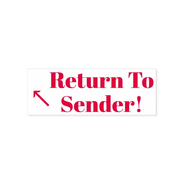 "Zurück zum Absender!" Briefmarke Permastempel (Design)