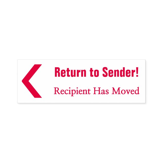 "Zurück zum Absender!", "Der Empfänger hat sich be Permastempel (Design)