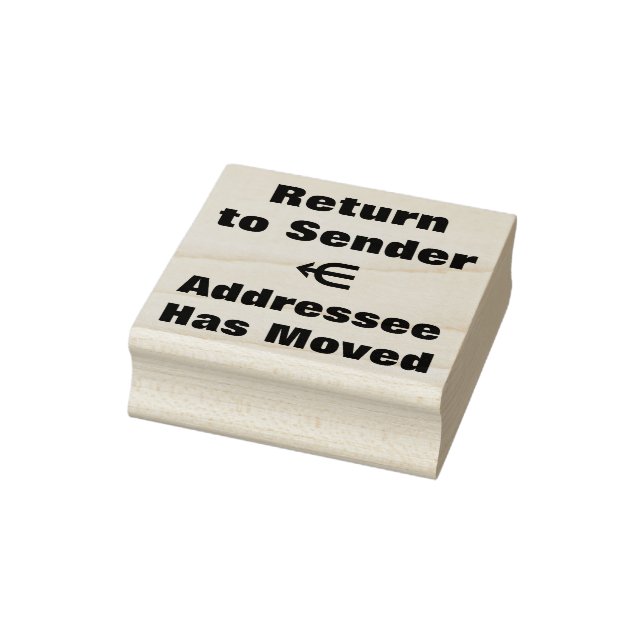 "Zurück zum Absender" "Der Empfänger hat sich bewe Gummistempel (Stempel)
