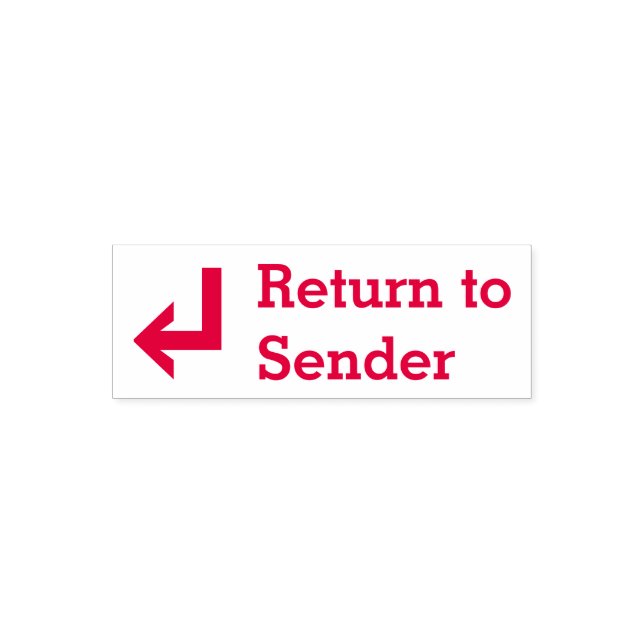 "Zurück zum Absender" Gummi-Briefmarke Permastempel (Design)