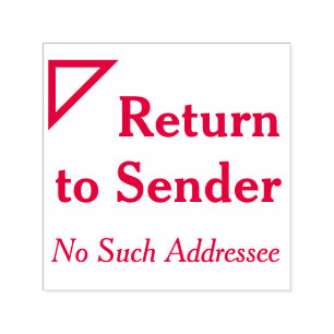 "Zurück zum Absender" Gummi-Briefmarke Permastempel