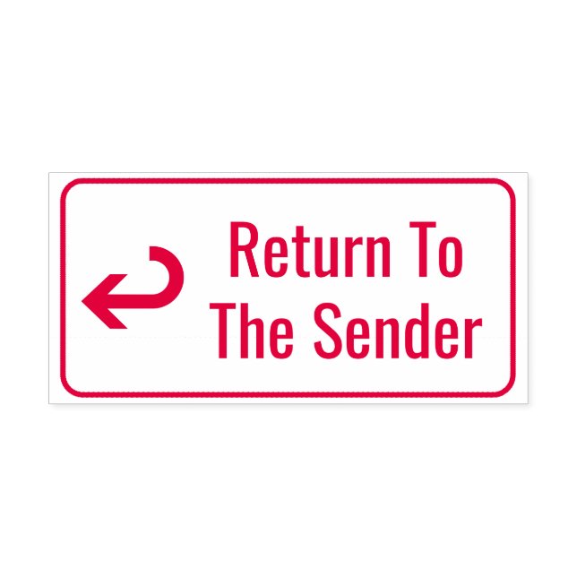 "Zurück zum Absender" Kautschuk-Briefmarke Permastempel (Design)