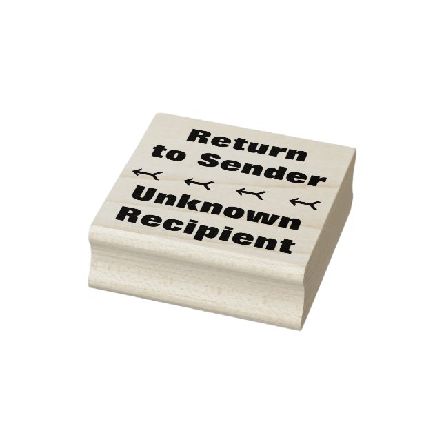 "Zurück zum Absender", "Unbekannter Empfänger" Gummistempel (Stempel)