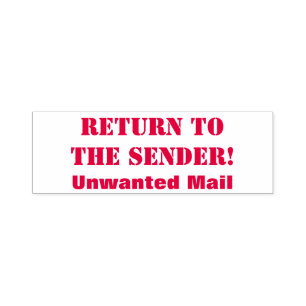"Zurück zum Absender!", "Ungewollte Post! Permastempel