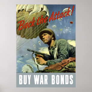 Zurück zum Angriff — Kaufen von Kriegsanleihen Poster