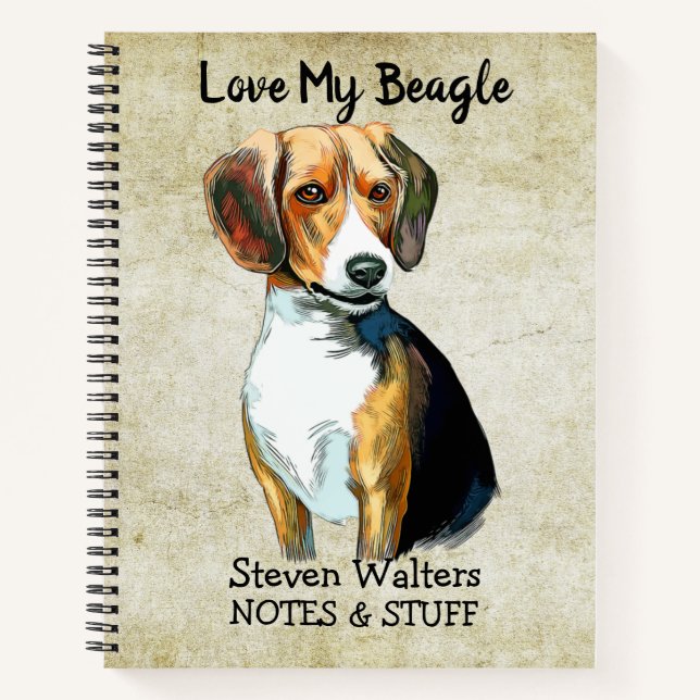 Zurück zum Beagle-Notebook Notizbuch (Vorderseite)