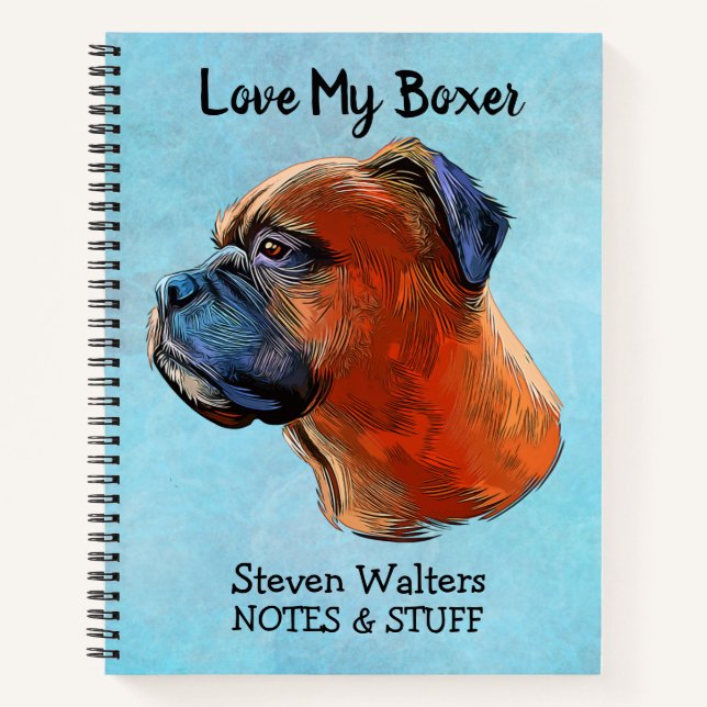 Zurück zum Boxer-Notebook Notizbuch (Vorderseite)