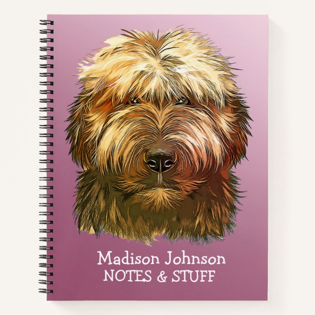Zurück zum Briard-Notebook Notizbuch (Vorderseite)