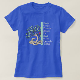 Zurück zum GARTEN Christliches Evangelium Blau Kur T-Shirt