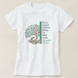 Zurück zum GARTEN Christliches Evangelium Weiß Kur T-Shirt