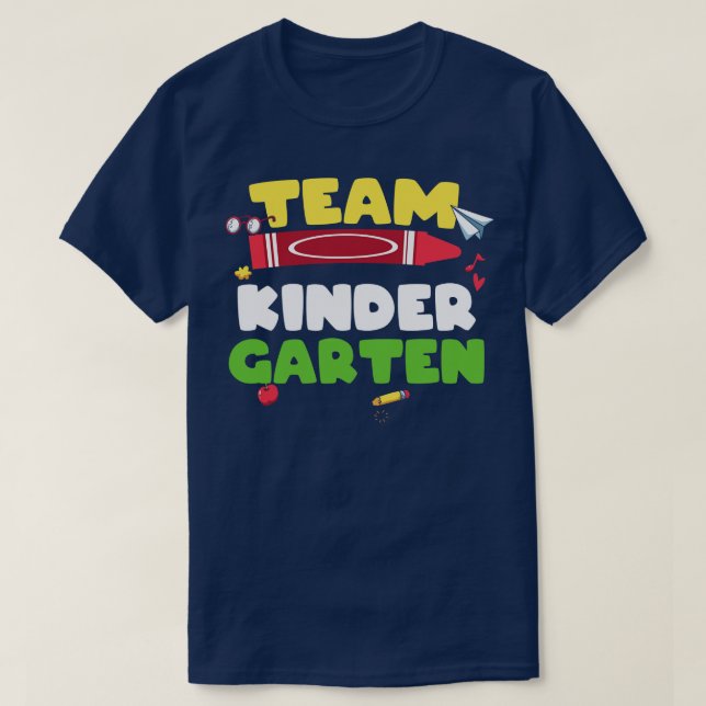 Zurück zum Kindergarten der Schulmannschaft T-Shirt (Design vorne)