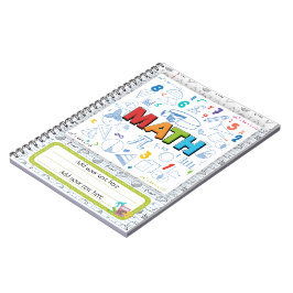 Zurück zum Mathematik-Notebook in der Schule Notizblock