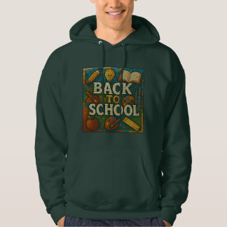 Zurück zum Mosaikstil der Schule Hoodie
