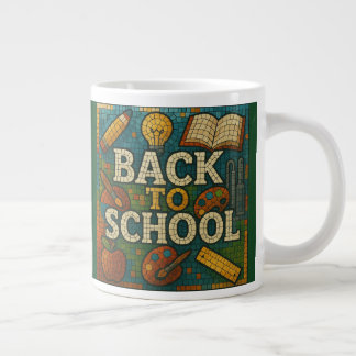 Zurück zum Mosaikstil der Schule Jumbo-Tasse