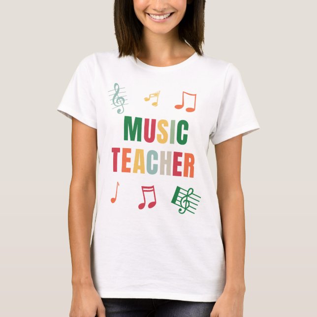 Zurück zum Musiklehrer der Schule T-Shirt (Vorderseite)