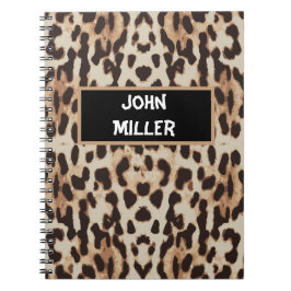 Zurück zum Personalisierten Leopard-Skin der Schul Notizblock