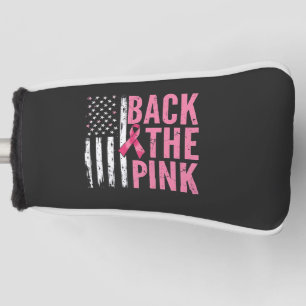 Zurück zum rosa Brustkrebsmonat Golf Headcover