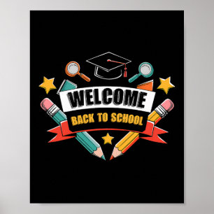 Zurück zum Schul-Shirt Cute 2025 Apple Student Sti Poster