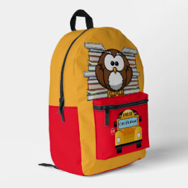 Zurück zum Schulbuch und Backpack Bedruckter Rucksack
