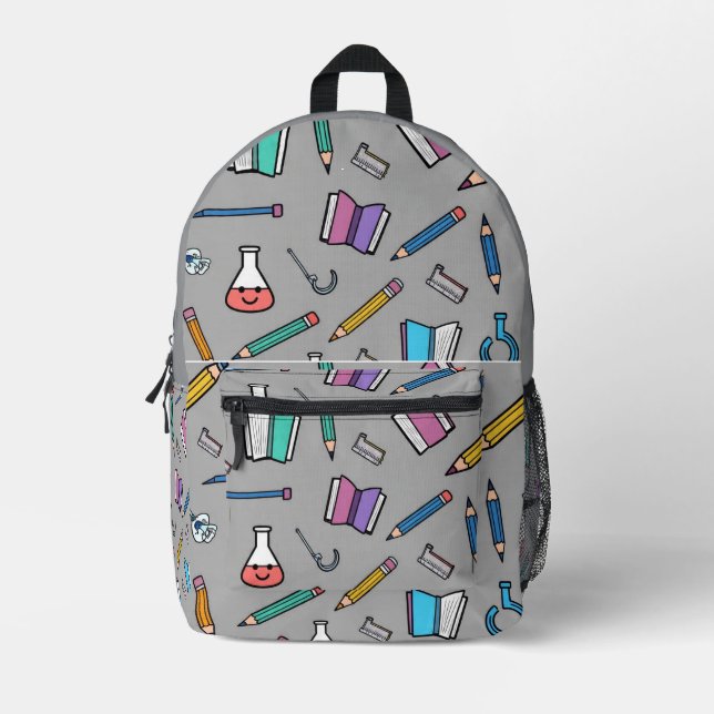 Zurück zum Schulrucksack Bedruckter Rucksack (Vorderseite)