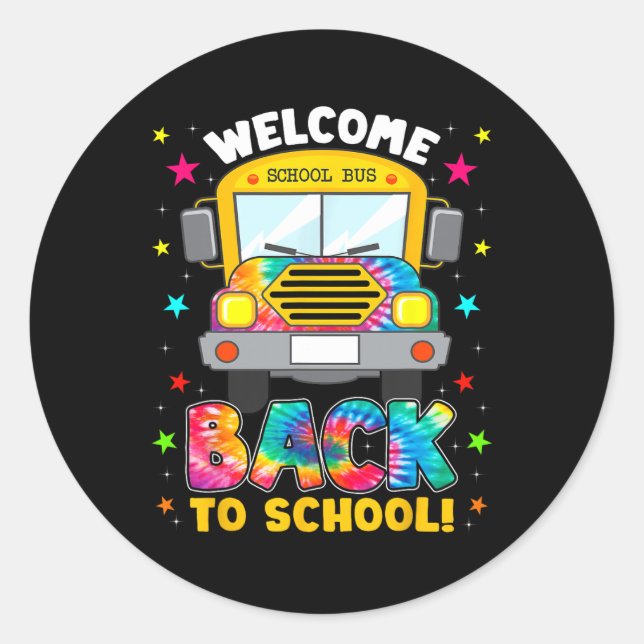 Zurück zum Schulunterricht Outfit School Busfahrer Runder Aufkleber (Vorderseite)