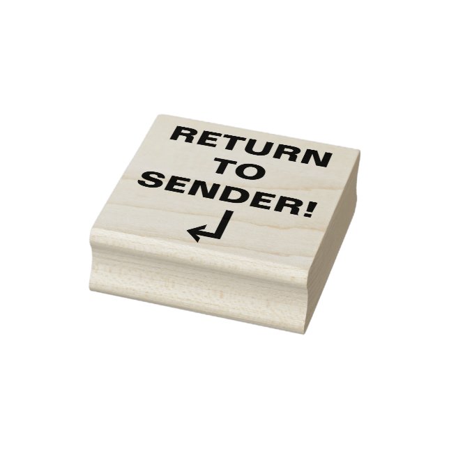 "ZURÜCK ZUM SENDER!" Briefmarke Gummistempel (Stempel)