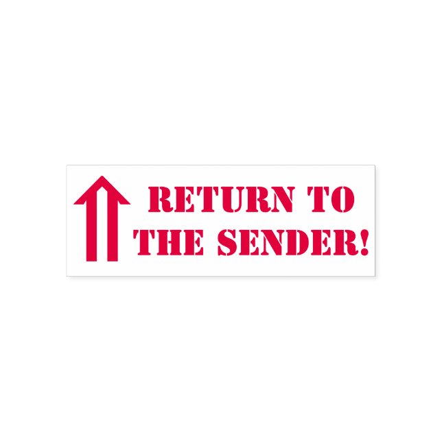 "Zurück zum Sender!" Briefmarke Permastempel (Design)