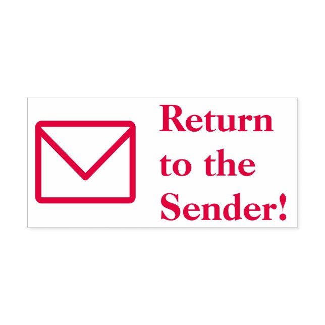 "Zurück zum Sender!" + Umschlag-Symbol Permastempel (Design)