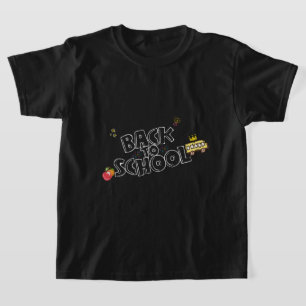 Zurück zum Shirt Funny School Bus mit Crown