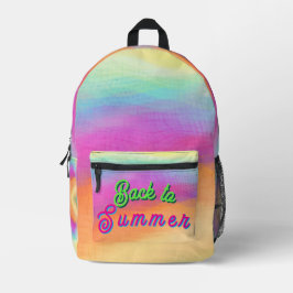 Zurück zum Sommer Bedruckter Rucksack