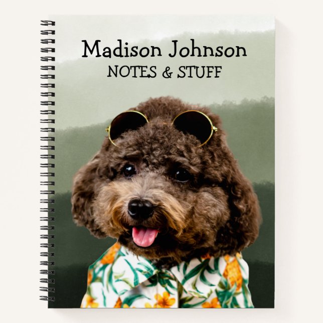 Zurück zum Spielzeug-Poodle-Notebook Notizbuch (Vorderseite)