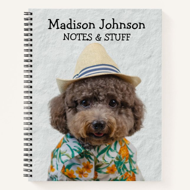 Zurück zum Spielzeug-Poodle-Notebook Notizbuch (Vorderseite)